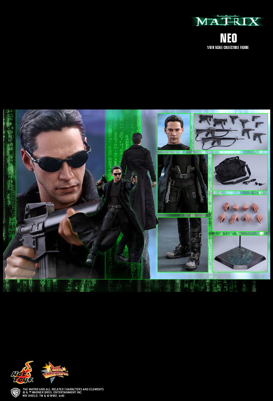 Neo - The Matrix  Sixth Scale Figure by Hot Toys  Movie Masterpiece Series   